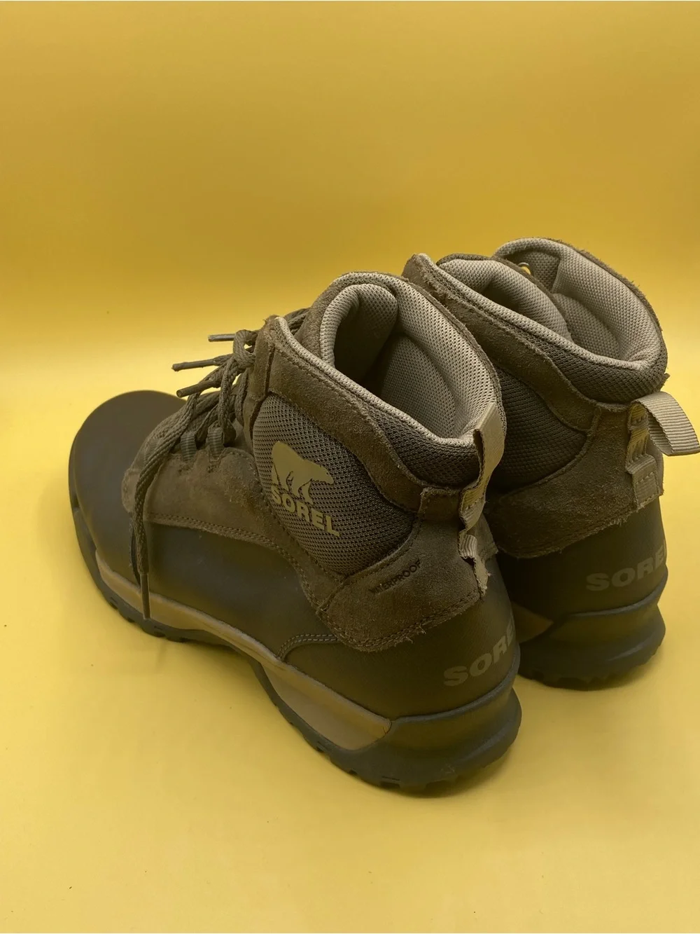 Sorel Men's Brown Lace-Up Waterproof Hiking Boots